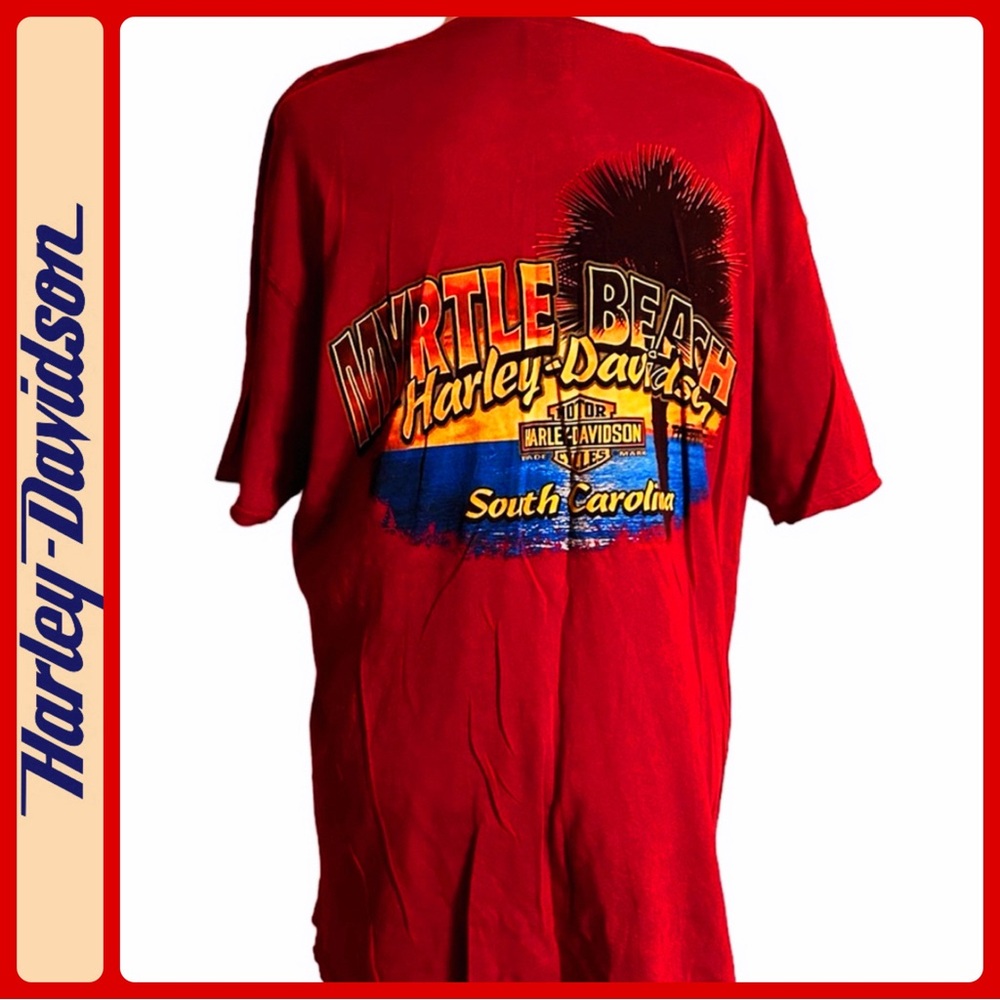 Red Harley Davidson Myrtle Beach South Carolina T-Shirt